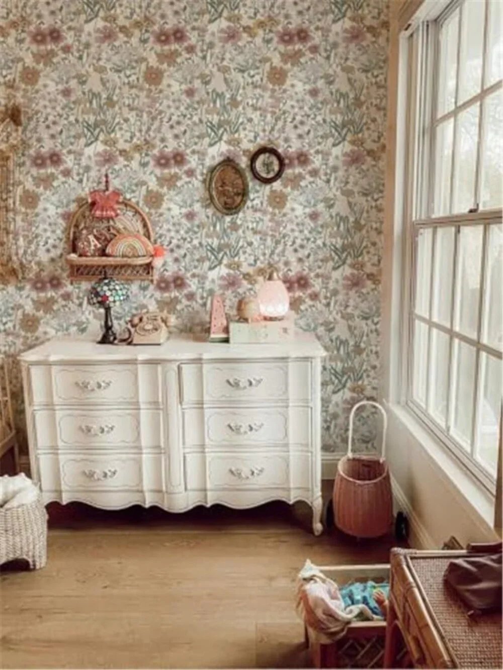 Vintage Floral Peel Stick Wallpaper Removable Vinyl Contact Paper Waterproof